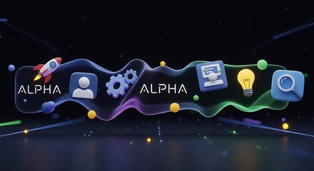 Futuristic Alpha Interface - A Sleek and Modern Technology Concept.