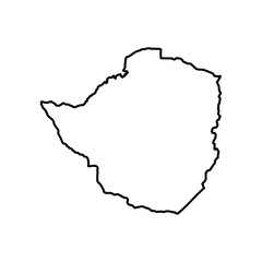 Zimbabwe map, vector sketch