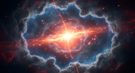 Cosmic Genesis - A Celestial Explosion of Light and Energy.