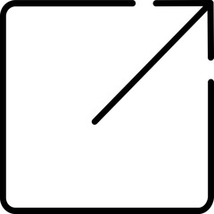 Expand Resize Window Icon Line Art Vector Symbol