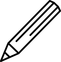 Pencil Writing Tool - Flat Vector Line Art Icon
