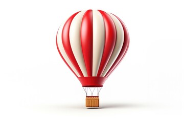 Hot air balloon aircraft vehicle white background.