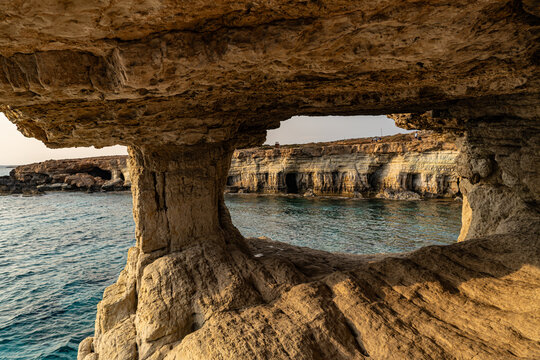 view of the sea from the natural window