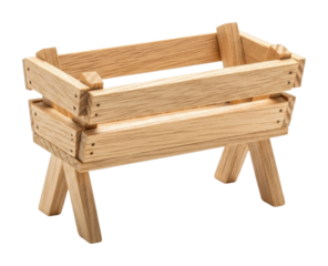 Crafting wooden planters home workshop diy project natural isolated on transparent background