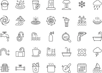 Collection of waterrelated icons