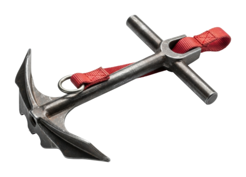 Heavy-duty anchor tool marine workshop product steel isolated on transparent background