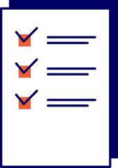 Checklist Illustration with Completed Tasks and Approval, Representing Achievement and Progress