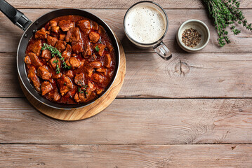 Beef Meat Stew with Beer, Braised Beef