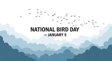 Celebrating national bird day on january 5 with birds isolated on white background