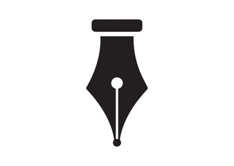 Fountain Pen Nib icon, Fountain Pen Nib solid vector