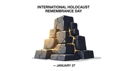 International holocaust remembrance day on january 27 with stone memorial