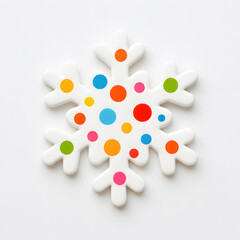 Snow flakes with polka dots.