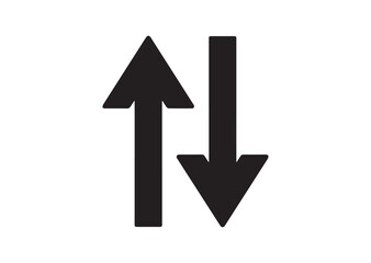 Up and down transfer arrows icon, Up and down transfer arrows solid vector