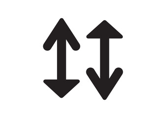 Up and down transfer arrows icon, Up and down transfer arrows solid vector