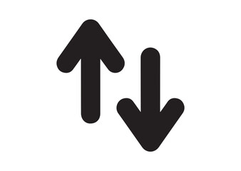 Up and down transfer arrows icon, Up and down transfer arrows solid vector