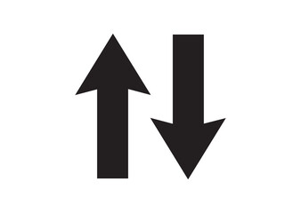 Up and down transfer arrows icon, Up and down transfer arrows solid vector