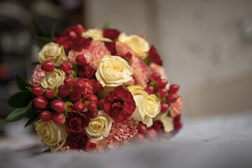 Elegant Floral Bouquet with Roses and Berries