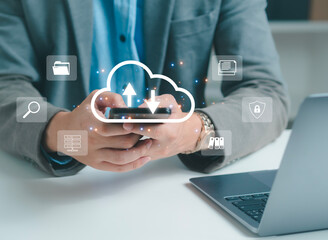 Cloud computing enables digital growth with secure data storage, scalable infrastructure, and cloud-based business solutions for transferring data to the cloud.