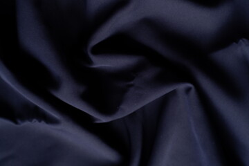 Abstract Textile Background in Deep Blue Satin