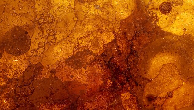 Amber Abstract. Fluidity and Depth in a HoneycombLike Structure, Fine Textures.