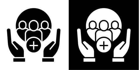 Positive Culture  Icon Set White Style Collection