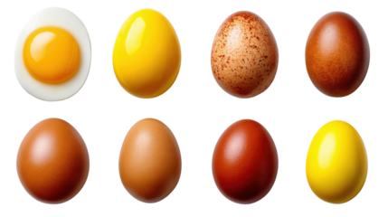 set of colorful easter eggs