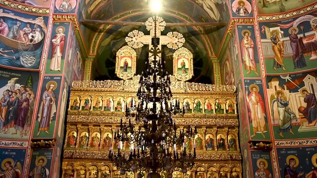 Altar of New St. George church in Bucharest, Romania