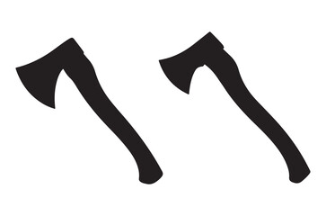 Two old axe silhouette vector illustration, axe clip art vector