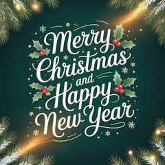 merry christmas greeting card