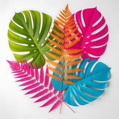 peacock feather isolated on white