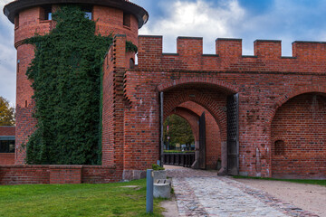 Gothic gatehouse and tower at Malbork Castle in northern Poland