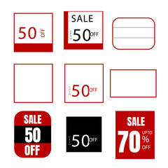 Collection of Modern Sale and New Arrival Badges and Stickers sale icon set