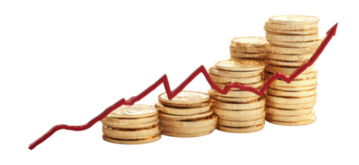 Economic Growth and Investment: Illustrating the upward trajectory of financial investment and economic progress with a symbolic visual representation.