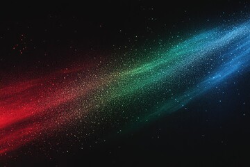 A dark gradient background with green, blue, and red tones. The top left corner is slightly illuminated by light, creating a subtle glow effect.