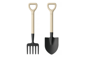 Gardening spade and pitchfork tools for digging work