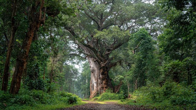 A large tree in Nameri Park