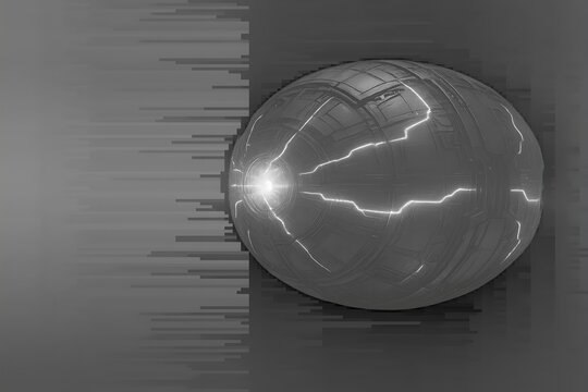 Energy orb with lightning effect for science technology and futuristic backgrounds