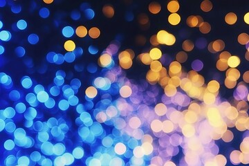 Colorful Blurred Bokeh Lights for Festive Christmas and New Year Background