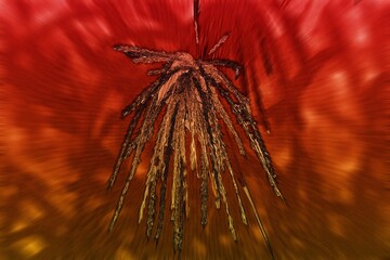 Abstraktes dynamisches futuristisches digitales Kunstwerk ohne Mithilfe von "KI " am PC selbst erstellt	