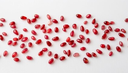 Crimson Scatter. A Study in Texture, Tone, and Simple Form on a Clean Canvas.