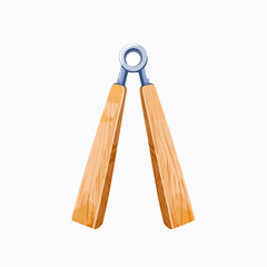 Pair of wooden tongs