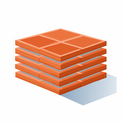 Stack of terracotta tiles