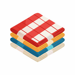 Folded cotton handkerchiefs