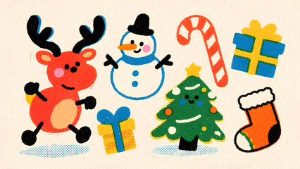 Fototapeta premium Christmas Decorations with Ornaments, Candles, and Pine Cones – Festive Holiday Background