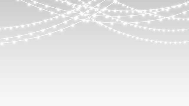 Garland decoration christmas festive glowing ribbons across winter holiday banner.
