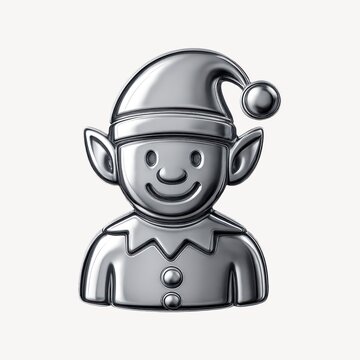 Shiny metallic elf illustration