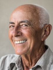 Obraz premium happy smiling elder senior man portrait no logos no brands ar 34