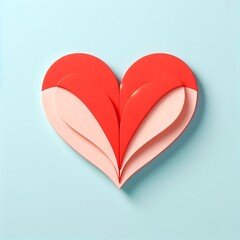 Ein Papierschnitt mit Herzen f&uuml;r den Valentinstag