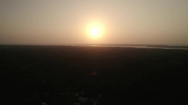 Sunrise at the amazon rainforest, in Bel&eacute;m do Par&aacute;
