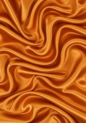 Luxurious ripples of golden silk fabric, a radiant and smooth surface